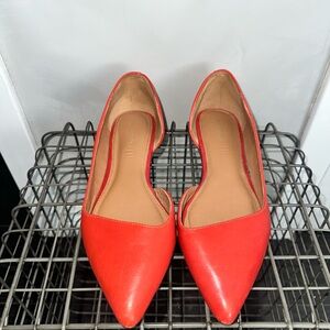 Aldo Red Pointed D'Orsay Flats